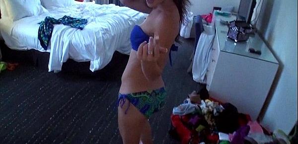  Skinny amateur brunette gets fucked in the butt Vanessa Sixxx 1 2